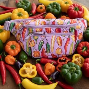 🌶️NWT Vera Bradley Quilted Multicolor Pepper Pattern Spice it Up Large Belt Bag